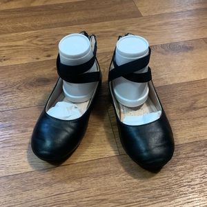 Black ankle strapped shoes